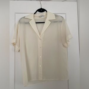 Babaton 100% silk button down